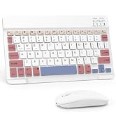 Nsyee Wireless Keyboard and Mouse Combo, Rechargeable Bluetooth Keyboard & Wireless Mouse with 2....