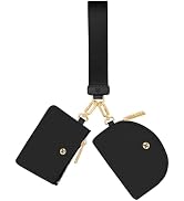 Hovmwey Keychain Wallet, Detachable Dual Pouch Wristlet Wallets for Women Men, Portable Mini Zip ...