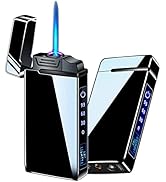 Arc Lighter, Electric Lighter and Refillable Butane Jet Flame Torch Lighter 2 in 1, USB Rechargea...