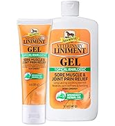 Absorbine Veterinary Liniment Gel, Topical Menthol Analgesic Rub for Sore Muscle, Joint & Arthrit...
