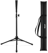 Gonex Baseball Tee Softball Tee Practice Hitting Batting Tripod Stand Rubber Tee Collapsible Port...