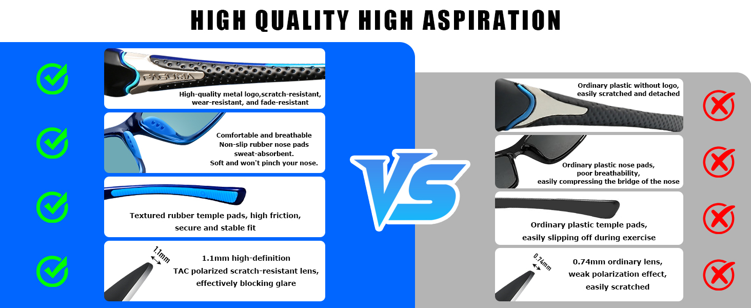Sports Polarized Sunglasses For Men Cycling Driving Fishing UV400 Protection