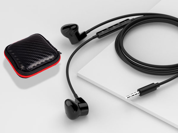 3.5mm Earbuds Hi-Fi Stereo Headphone Bass Wired Earphones with Mic Volume Control