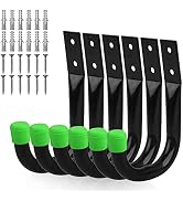 SWANLAKE Heavy Duty Garage Storage Utility Hooks, Utility Hooks for Garage Wall,Color Black (6PCS)