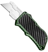 ainhue RU36 Retractable Utility Knife, 3.66 Inch Aluminum Ergonomic Handle with Pocket Clip, 5pcs...