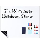 HAMIGAR Magnetic Whiteboard Contact Paper Dry Erase White Board Sticker for Wall Stick on White B...