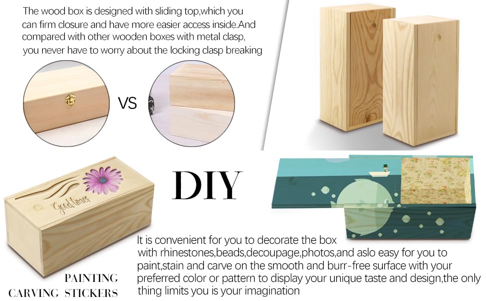 It is convenient for you to decorate the box,the only thing limits you is your imagination