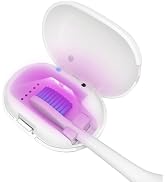 UV Toothbrush Sanitizer and Holder Toothbrush Sterilizer Covers Caps with UV Light Rechargeable T...