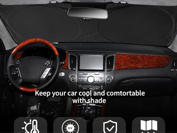 Windshield Sunshade Effectively Blocks Hot Sun