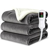 Electric Blanket Twin Size 62"x84",Heating Blanket, Soft Flannel Heated Blanket, 9 Heating Levels...