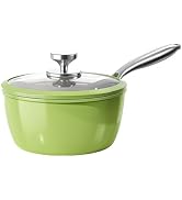Milk Pan Saucepan with Lid, 2 Qt Baby Complementary Food Pot with Stay Cool Handle, Healthy Soup ...
