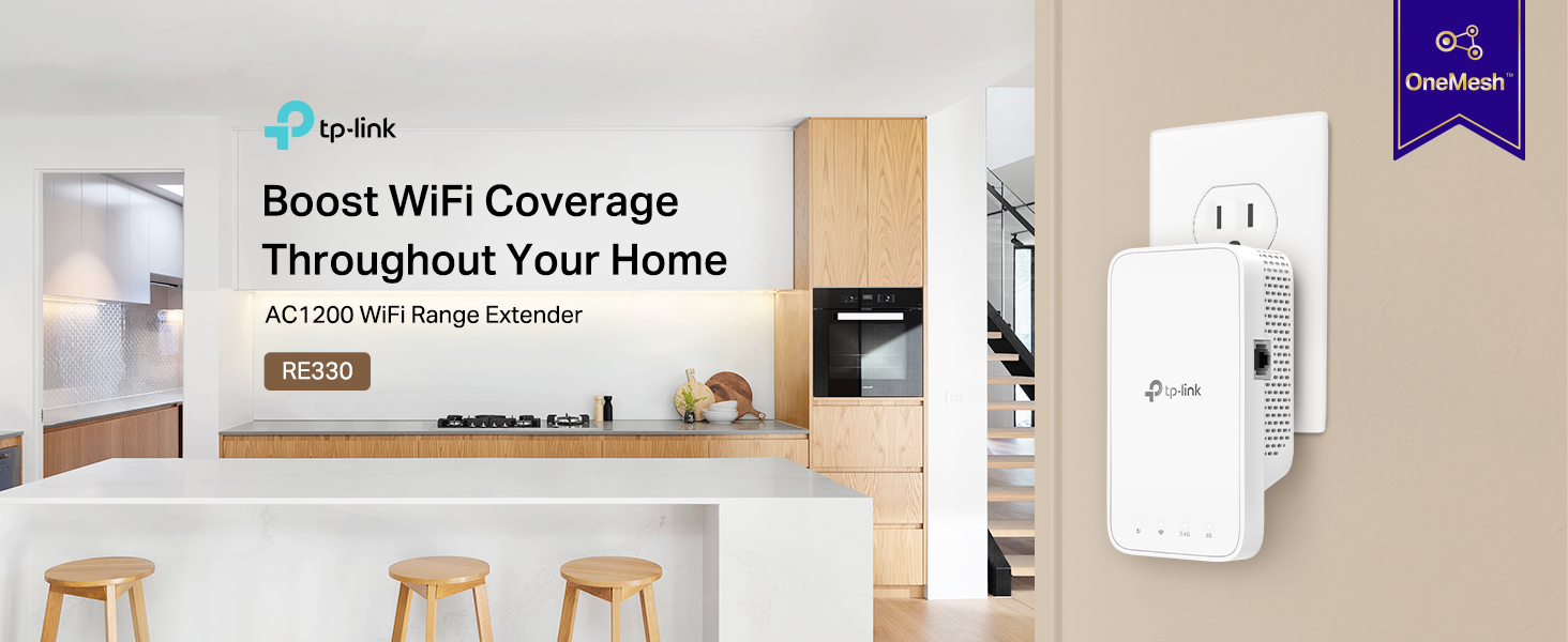 WiFi Range Extender- TP-Link AC1200 RE330