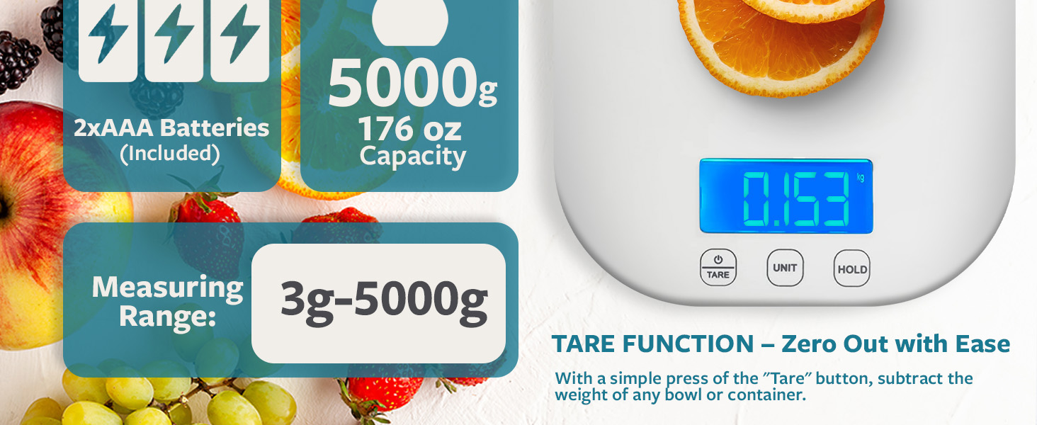 tare function - zero out with ease