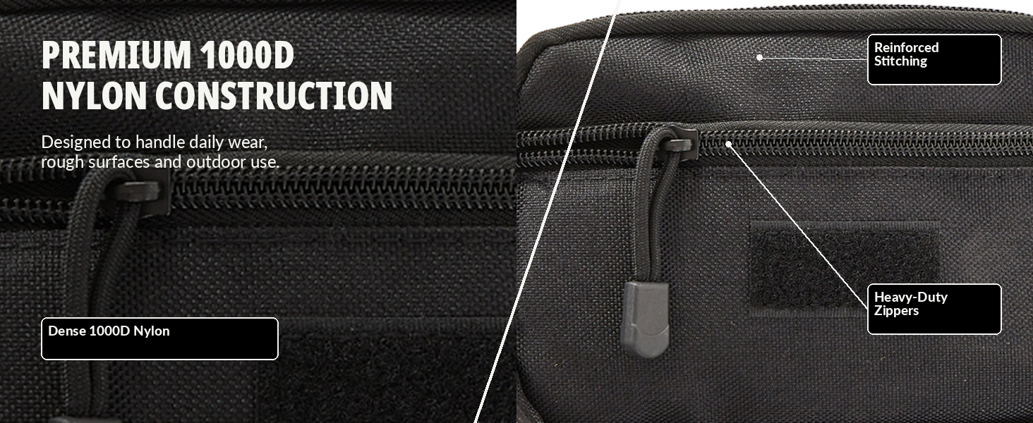 1000D Nylon Waist Pack, Up Close