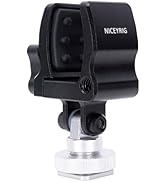 NICEYRIG Shock-proof Shotgun Microphone Holder with 18.5-35 mm Adjustable Clamp, Microphone LED F...