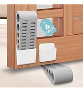 Door Stoppers for Bottom of Door - 6 Pack Rubber Security Wedge Stackable Heavy Duty Door Stop wi...