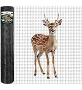 FRUITEAM Deer Fence Netting,8FT x 165FT Black PP Coated Welded,Garden Protection Barrier,0.7