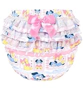 LittleForBig Silky Washable Reusable Waterproof Ruffled Lace Bow Puppy Love Little Blue Pattern R...