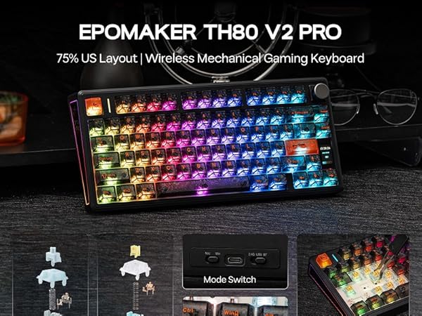 EPOMAKER TH80 V2 PRO Wireless Gaming Keyboard