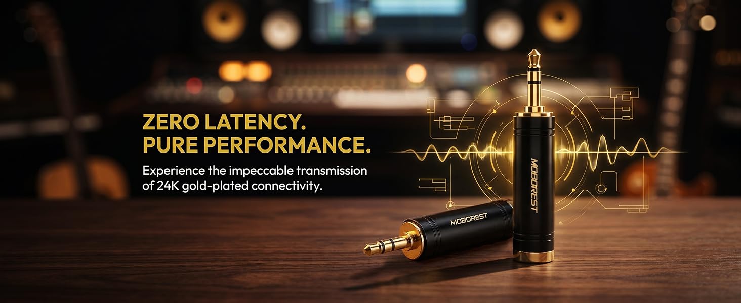 3.5mm to 1/4'' Stereo Audio Adapter, 3.5mm to 1/4'' (6.35mm) Headphone Adapter