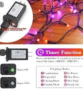 66ft 200 LED Christmas Tree String Lights Outdoor Fairy Lights Plug in, Expandable Green Wire Cle...