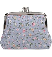 Sanxiner Cute Floral Buckle Coin Purses Vintage Pouch Kiss-lock Change Purse Wallets…