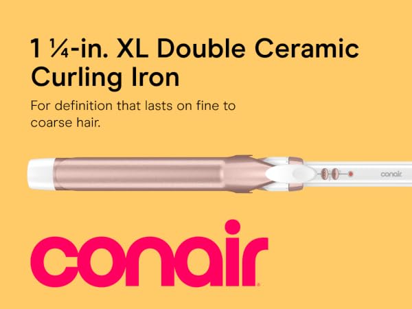 1 1/4-in. XL Double Ceramic Curling Iron. For definition that lasts on fine to coarse hair.