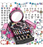 Hollyhi Charm Bracelet Making Kit, DIY Girls Jewelry with Rubber Band | Friendship Bracelets Set ...