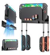 Metal Wall Mount for Nintendo Switch 2 Console 2025, Switch 2 Organizer Shelf Base Kit Behind TV,...