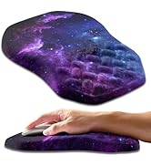 Armanza Ergonomic Slope Mouse Pad Wrist Support with Cross Massage Bulge,Integrated Memory Foam W...