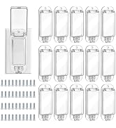 TWINKLEMON 15PCS Light Switch Guard Cover Child Proof Wall Switch Cover Guard for Rocker Light Sw...