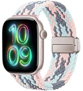 Braided Stretchy Band Compatible with Apple Watch Bands 38mm 40mm 41mm 42mm 44mm 45mm 46mm 49mm W...