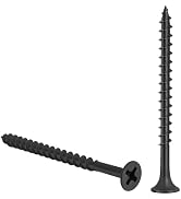 VGBUY 70pcs #8 × 3 inch Drywall Screws, Black Wood Screws, Coarse Thread Sheetrock Screws, Philli...