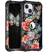 Hekodonk for iPhone 13 Case/iPhone 14 Case,Glow in The Dark Three Layer Heavy Duty Shockproof Pro...