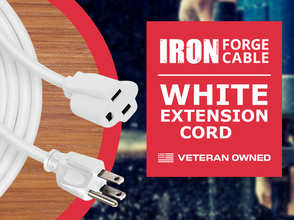 White Single Extension Cord