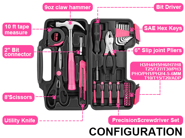 40 Piece General Household Hand Tool Kit