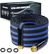 HODUP Ultra Lightweight 100FT Garden Hose - Heavy-Duty Kink-Free Flexible Hose, Non-Expanding Des...