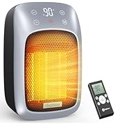 Brightown Plug In Space Heater for Indoor Use, 800W Small Wall Outlet Heater with Remote and Ther...