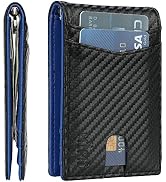 Slim Wallet for Men RFID Blocing Money Clip Wallet Minimalist Bifold Wallet Front Pocket Credit C...