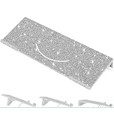 Kucle Ergonomic Computer Keyboard Stand - Adjustable Keyboard Riser Tilt Glitter Silver Acrylic K...