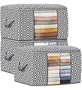 StorageTastic Direct 100L Storage Containers, Large Clothes Storage Bins Foldable Organization an...