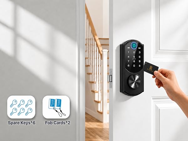 Electronic Deadbolt Secure Lock One Touch Access Auto Locking
