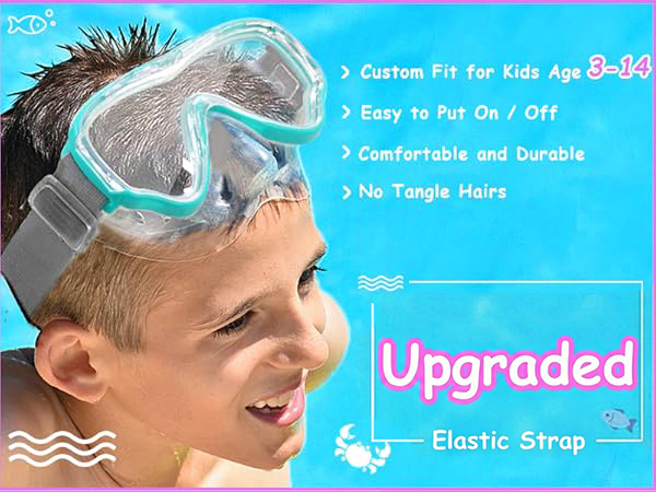 kids swim mask with nose cover