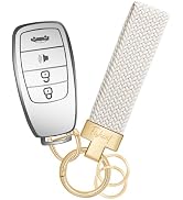 Fishent Stretchy Car Keychain, Nylon Braided Cool Key Chain for Women Men, Universal Key Fob Hold...
