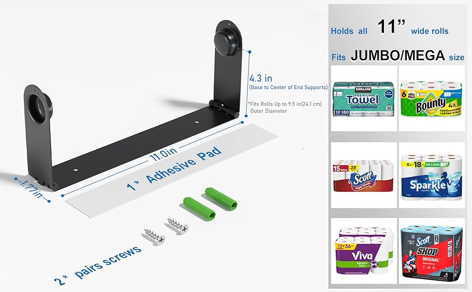 Jumbo paper towel holders