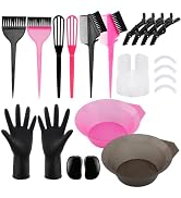 YOOVR 24Pcs Hair Dye Kit, Dual-Color Brush and Bowl Coloring Tool Set | Highlight Kit for Bleach ...