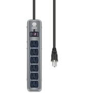 OSKOS 6-Outlet Workshop Surge Protector with 4-Foot Power Cord, 360 Joules Protection, 15A/1800W,...