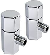 1/4 Turn Shut Off Valve - Angle Stop Valve Chrome for Bathroom Kitchen Toilet Shower Plumbing Val...