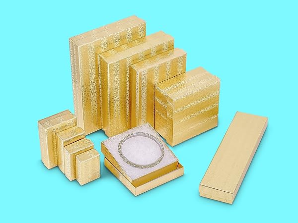 the display guys cotton insert filled kraft paper jewelry gift box case mailing shipping package
