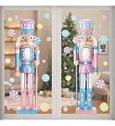 Ivenf Christmas Window Clings Decorations: 2 Sheets Extra Large 3D-Effect Nutcracker Soldiers Chr...